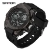 SANDA 9020 Trend Outdoor Luminous Alarm Clock Waterproof Shockproof Men Watch Men's Watch Electric Watch Multi-Function Fashion - Image 6