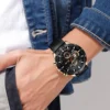 Top Men Watch Sports Style 46mm Large Leather Racing Style Casual Fashion Original Black Rose Gold Calendar Quartz Watch Relogio - Image 6