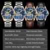 GLENAW Rotating Earth Double Second Hand WristWatch Men Automatic Mechanical Watch Starry Sky Stainless Steel Leather Watchband - Image 6