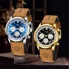 NIBOSI Men Watch Luxury Sports Waterproof Leather Men's Watches Clock Chronograph Luminous Date Man Wristwatch Relogio Masculino - Image 3