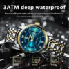 Fashion Roman Numerals Men's Watch Luxury Gold Silver Stainless Steel Business Watch For Man Luminous Quartz Clock Reloj Hombre - Image 2