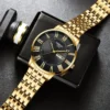 NIBOSI Fashion Simple Men Watch Slim Steel Week Date Waterproof Gold Watch For Men Quartz Business Watch Clock Relogio Masculino - Image 4