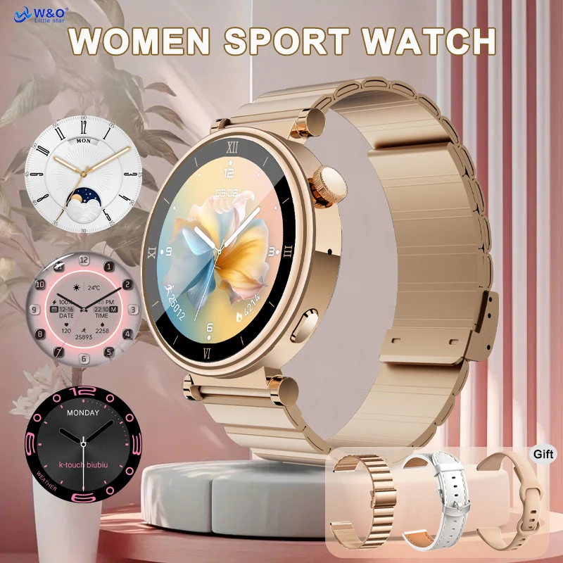 W&O X6 Pro Woman Sports Smart Watch Smartwatch BT Call Message Notification AI Voice Assistant Watches For Android IOS Phone