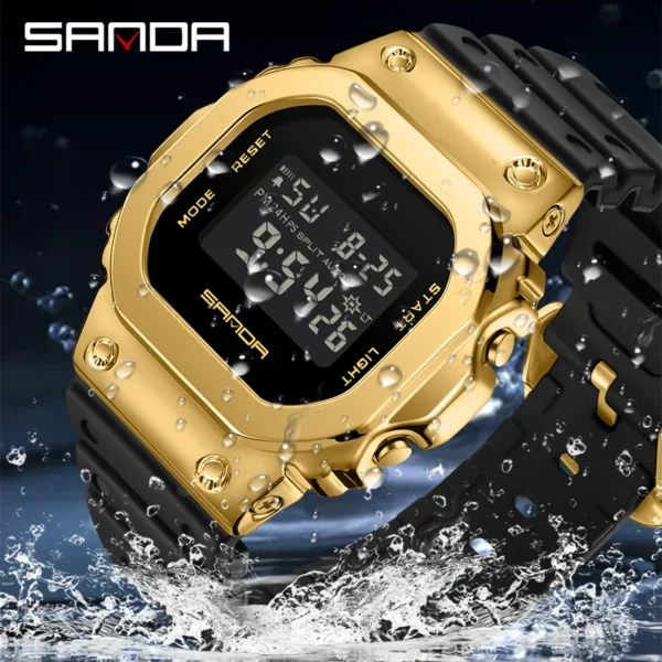 SANDA New Luxury LED Electronic Digital Watch Fashion Casual Women's Watches Ladies Clock Male Wristwatch Relogio Feminino 2126 - Image 4