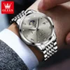 OLEVS 2925 Mens Watch Original Brand Quartz Wristwatch Waterproof Luminous Watches For Men Automatic DateThree Small Dial Reloj - Image 3