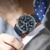 POEDAGAR Men's Watches Young Fashion Style Original Quartz Watch for Man Waterproof Luminous Moon Phase Date Chronograph 24 Hour - Image 4