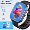 Smart Watch, 1.91" Smartwatch (Answer/Make Call), IP68 Waterproof Fitness Tracker, 110+ Sport Modes, Heart Rate and Sleep Monit