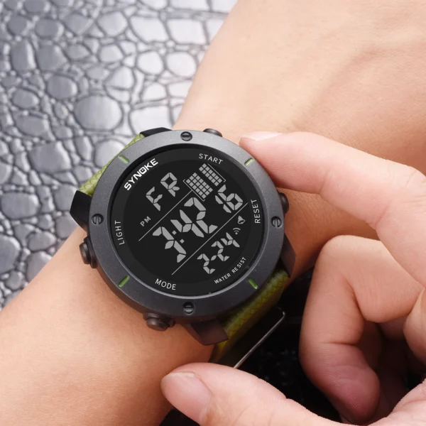 Mens Watch Military Water resistant SYNOKE Sport watch Army LED Digital wrist Stopwatches For Male relogio masculino Watches - Image 2