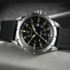 SAPPHERO Luxury Watches for Men 50M Waterproof Silicone Strap Stainless Steel Quartz Clock Sport Casual Wristwatch - Image 4
