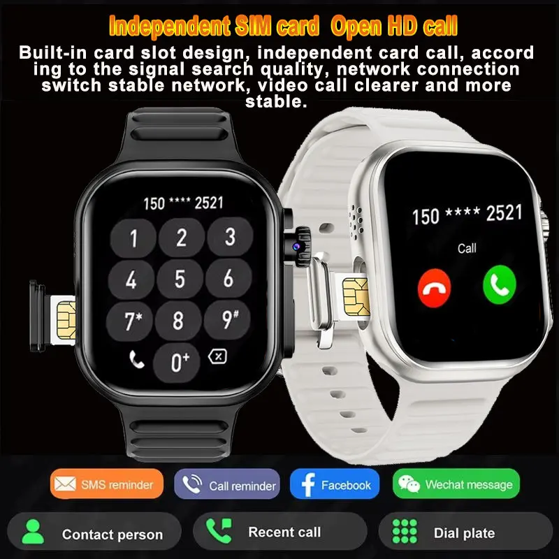 Quad-Core CPU Android Smart Watch Sports GPS Bracelet HD Dual Camera SIM Card WIFI Wireless Fast Internet Access NFC Smartwatch - Image 4
