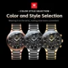 OLEVS Men's Watches Original Quartz Watch for Man Waterproof Luminous Ceramic And Steel Strips Wristwatch Male Moon Phases - Image 6