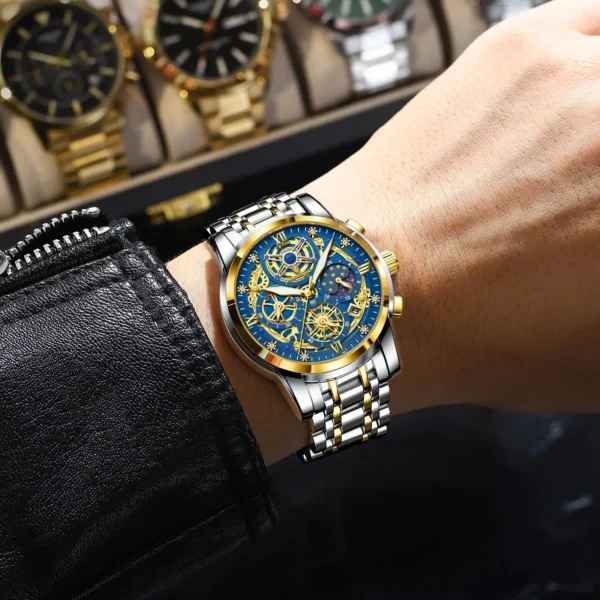 POEDAGAR Luxury High Quality Man Watch Waterproof Luminous Chronograph Date Men Watch Stainless Steel Quartz Men's Watches Reloj - Image 5