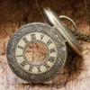 Bronze Roman Scale Display Design Quartz Pocket Watch Vintage Masculino Relogio Pendant Necklace Chain Leisure Men's Gift Clock - Image 3