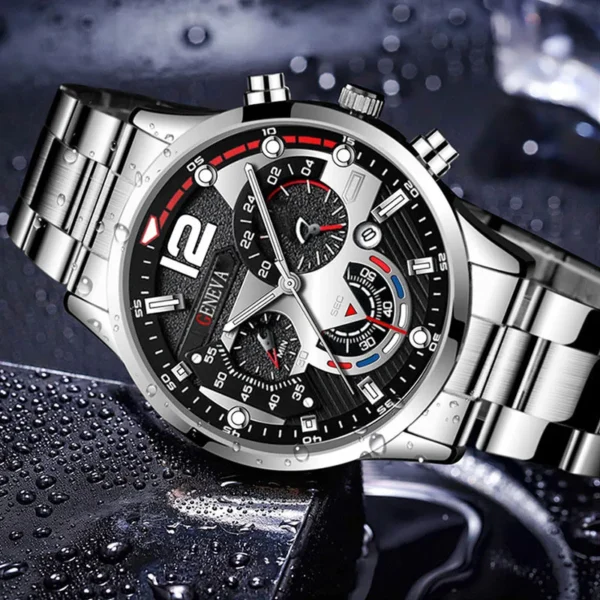 Luxury Men Watch Fashion Luminous Clock Steel Watch Calendar Quartz Wristwatch Business Watch Relogio Masculino Часы Мужские - Image 2