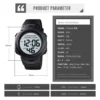 SKMEI 1560 Men 2 Time 10 Year Battery Alarm Clock reloj hombre Sport Fitness Watches Mens Digital 100M Waterproof Wrist Watch - Image 6