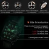 OLEVS Top Brand Male Watches Square Quartz Watch Watch For Men Waterproof Leather Strap Sport Clock Male Relogio Masculino - Image 3