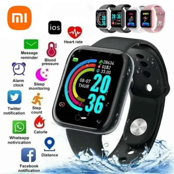 Xiaomi NEW Smart Watch Men Women Bluetooth Connected Phone Music Fitness Sports Bracelet Sleep Monitor Waterproof Y68 Smartwatch