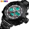 SKMEI Mens Sport Watches Luminous Waterproof Digital Quartz Watch 3Bar Men Stainless Steel Military LED Wristwatch Male Clock - Image 2