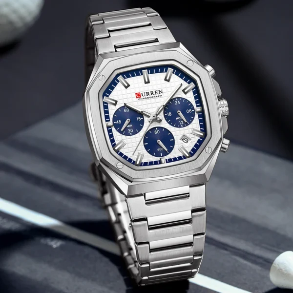 CUREEN Fashion Date Quartz Men Watches Top Brand Luxury Male Clock Chronograph Sport Mens Wrist Watch Relogio Masculino - Image 4