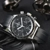 2023 New OUMASHI Men's Watch 39.5mm Business Moon Design Six Pin Automatic Date Speed Timer Sapphire Mirror VK63 Movement - Image 5