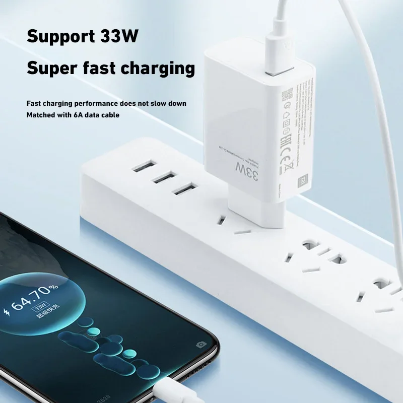 Xiaomi 120W Charger EU QC 3.0 67W Fast Turbo Charge 6A Type C Cable For Xiaomi Redmi Note 13 12 POCO X5 M4 Pro Pad 6 - Image 2