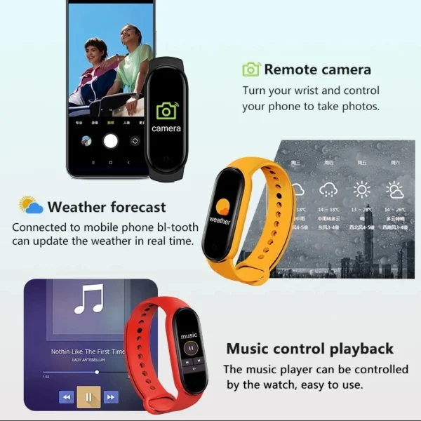 M7 Smartwatch HD Large Screen Magnetic Charging Smart Watch Men Fitness Blood Pressure Heart Rate Monitor Watches for Women - Image 5