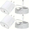 2-Pack 20W PD USB C Quick Fast Charging For IPhone Charger With 6FT Type C To Lightning Cable Compatible For IPhone 14 13 12 11 - Image 6