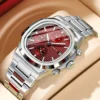 CRRJU Brand Man Watches Luxury Sporty Chronograph Wristwatches for Men Quartz Stainless Steel Band Clock Luminous Hands