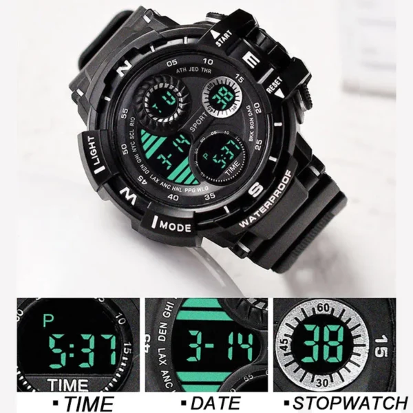Military Digital Watch for Men Outdoor Men's Sports Watches Clock Waterproof Luminous Chronograph Student Electronic Wristwatch - Image 6
