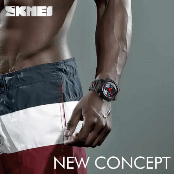 SKMEI 1270 Men Digital Double Time Chronograph Watches 50M Watwrproof Week Display Wristwatches Relogio Masculino Sports Watch - Image 3