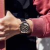 OLEVS Original Watch for Men Chronograph Calendar Analog Silicone Strap Wristwatch 41mm Hombres Reloj Men's Sport Watch Dropship - Image 3