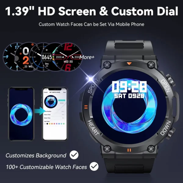 K56Pro Smart Watch 1.39 Inch HD Men Outdoor Sports Bluetooth Call Smartwatch Women Health Monitor Wristwatch Fitness Bracelet - Image 4