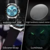 OLEVS 2875 Men Watch Quartz Top Brand Waterproof Luminous Watch for Men Three Small Dial Sport Wristwatch Chronograph Date Reloj - Image 5