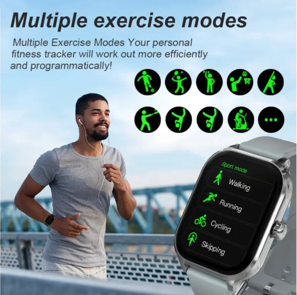 H9 Smart Watch Men Women Sport Fitness Tracker 2.01" HD Scree Bluetooth Call Smartwatch Wristwatch for All Smartphones - Image 3