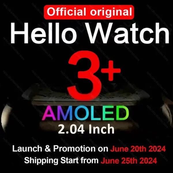 2024 New Genuine Hello Watch 3 Plus Smartwatch 49mm AMOLED 4G ROM NFC Compass Clock Bluetooth Call Sports Smart Watch Men Women - Image 2