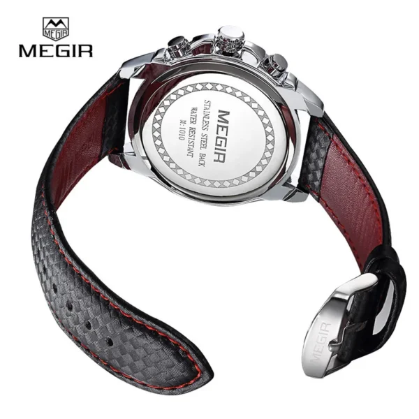 MEGIR 1010 Hot Men's Watch Original Luxury Fashion Brand Sport Clock Leather Strap Business Quartz Wrist Watches for Men Casual - Image 2