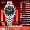 2024 New PAGANI DESIGN Retro Wide Arrow Watches Luxury Quartz Watch For Men Sport Speed Chronograph VK64 Movt AR Sapphire glass