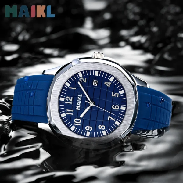 MAIKL Top Luxury Brand Male Quartz Watches Silicone strap Date Watch For Men Waterproof Sport Clock Male Relogio Masculino - Image 3