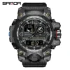 SANDA 3133 Men Electronic Watch Trendy Fashion Waterproof Date Display Digital Analog Watch Wrist Watch for Teenager Student - Image 3
