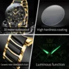 OLEVS Men's Watches Original Quartz Watch for Man Waterproof Luminous Ceramic And Steel Strips Wristwatch Male Moon Phases - Image 5