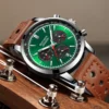 HONMIN Man Luxury Watch High Quality Waterproof Chronograph Luminous Men's Wristwatch Leather Men Quartz Watches Casual Clock - Image 5