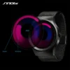 SINOBI Unique Vortex Concept Watch Men's High Quality 316L Stainless Steel Modern Trend Sport Black Wrist Watches reloj hombre - Image 2