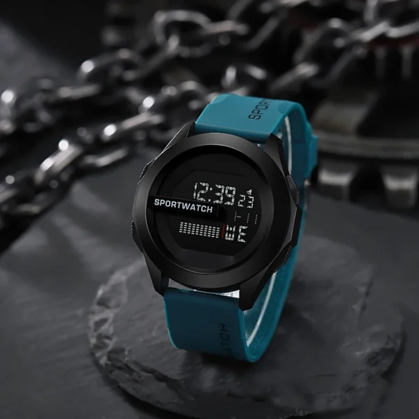 POSHI Sport Watch for Man Luxury Digital Wristwatch Stopwatch Luminous with Date Week Original Waterproof Clock