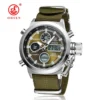 Outdoor Sport Watch Men Dual Time Waterproof Military Wristwatch Army Green Tactical Digital Quartz Watches Clocks reloj hombre