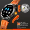 2024 New 1.53-inch outdoor Men Smart Watch 3ATM Waterproof 500Mah B attery LED Strong Flashlight Bluetooth Call Smartwatch + Box - Image 3