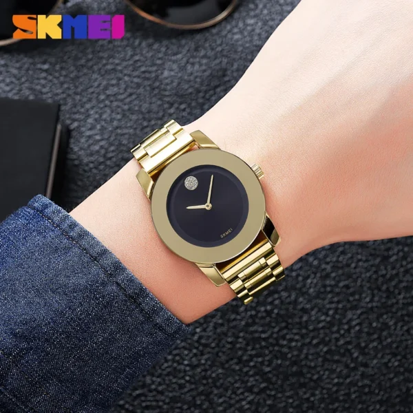 SKMEI Fashion Quartz Watch Mens Luxury Stainless Steel Strap Male Wristwatches Waterproof Time Clcok reloj hombre - Image 4