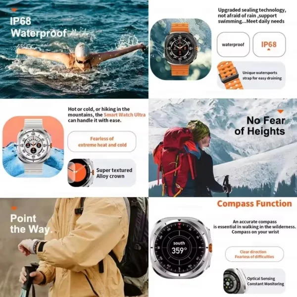 DT Watch Ultra 47mm 32Gb Memory Local Music Bluetooth Call Compass 3D Menu Bluetooth Smart Watch For Samsung For Men Women 2024 - Image 2