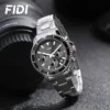 FIDI Fashion Mens Watches for Men Sport Waterproof Stainless Steel Quartz Watch Luxury Man Business Luminous Clock FD106