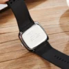 Unique Turntable Square Men Watch Quartz Wristwatch Creative MAN Watches erkek kol saati Relogio Masculino Black&White - Image 5