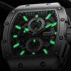 FAIRWHALE Tonneau Watches for Men 5960 Sports Luminous Calendar Original Silicone Strap Top Quality Men Watch Relogio Masculino - Image 4
